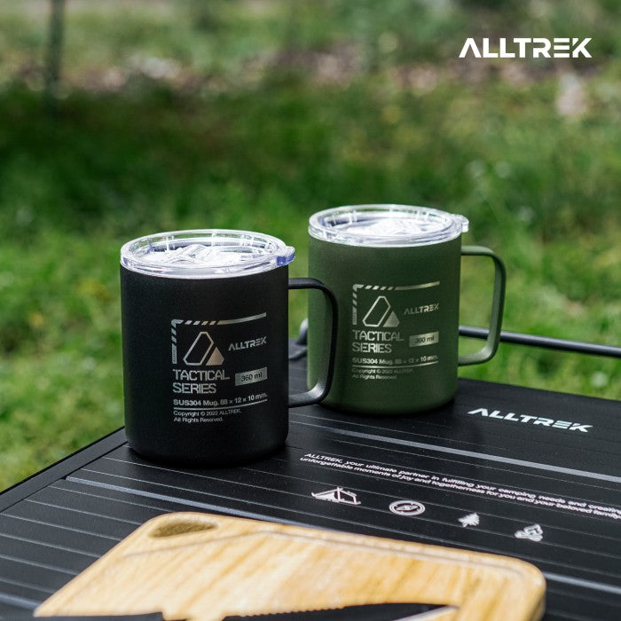 ALLTREK Stainless Cup TACTICAL Water Cup Stainless Steel Travel Cup Insulation Coffee Cup - Black