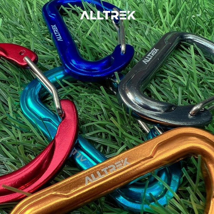 ALLTREK Aksesoris Carabiner Outdoor C64 Multifungsi D Shape Basic - Cian