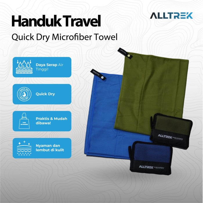 ALLTREK Handuk Travel Microfiber Quick Dry Bath Towel - Biru