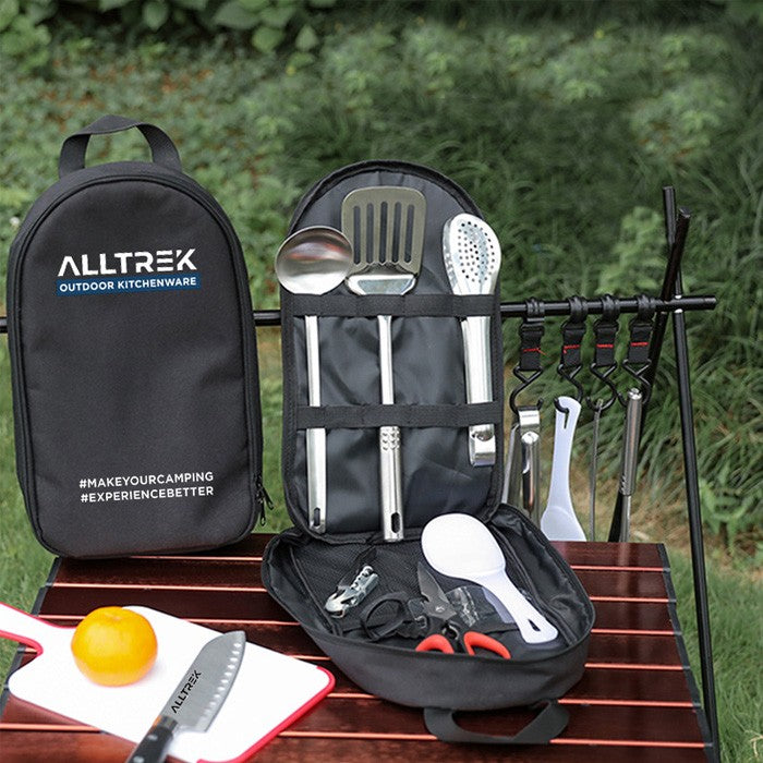 ALLTREK ชุดทำอาหารกลางแจ้งคุณภาพสูง Camping เครื่องมือทำอาหาร