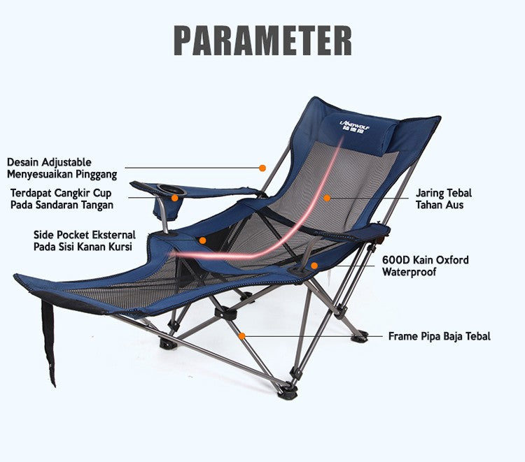 ALLTREK Kursi Lipat Footrest SIESTA Portable Outdoor