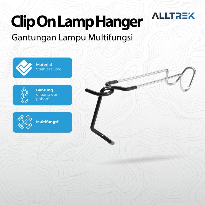 ALLTREK Lamp Hook Gantungan Lampu Tiang Clip On Outdoor