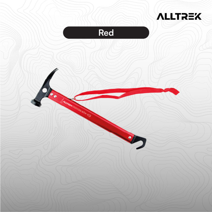 ALLTREK ค้อนตั้งแคมป์อเนกประสงค์อะลูมิเนียม ค้อนตอกตะปู - สีแดง