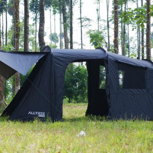 PREORDER - ALLTREK Tenda Camping ECLIPTA BLACK 4P Double Layer Waterproof Tent - BLACK