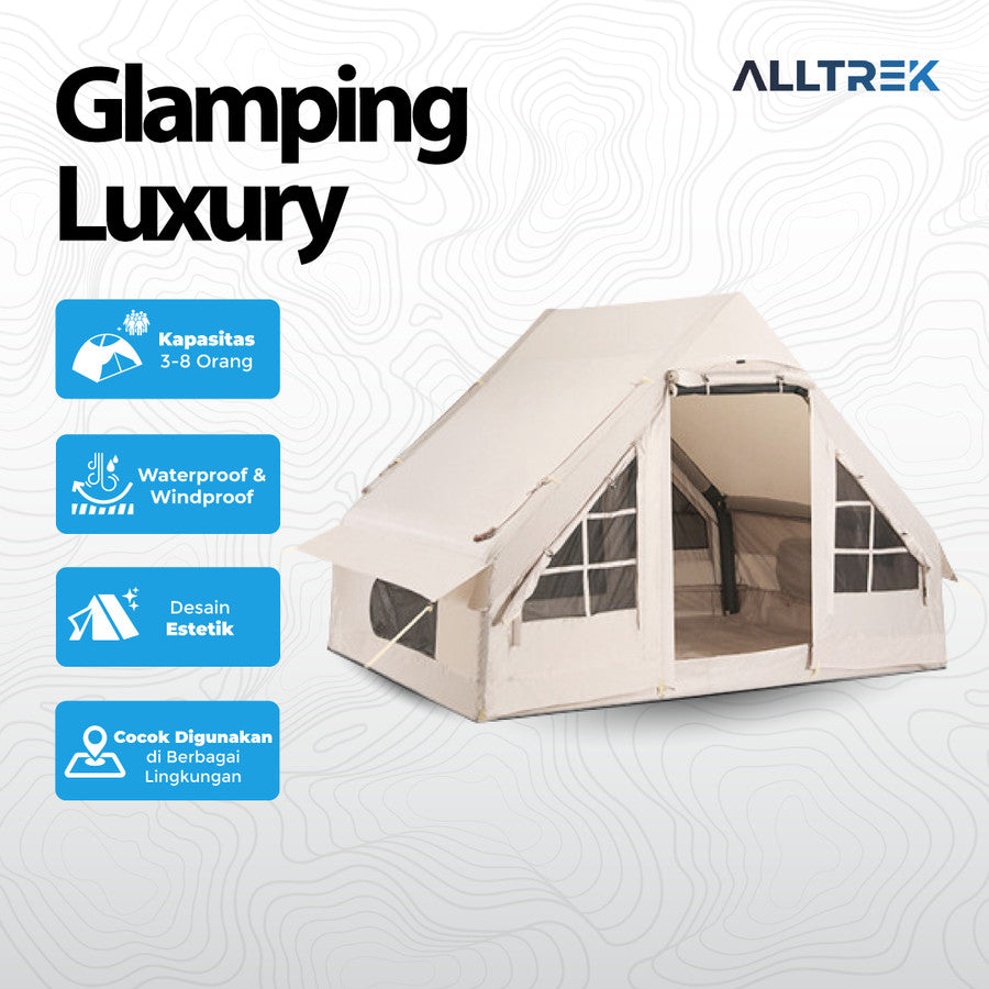 ALLTREK Glamping เต็นท์เต็นท์แคมป์ลมผ้าฝ้ายหรูหรากันน้ำ