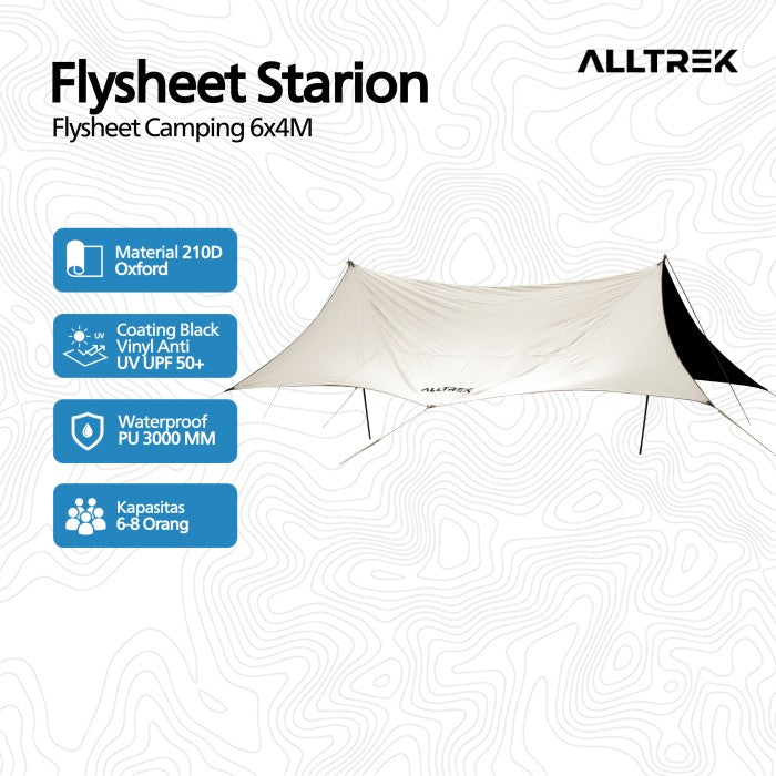 ALLTREK Canopy Flysheet Camping STARION Flysheet Anti UV Outdoor