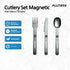 ALLTREK Alat Makan Magnetic Aluminum Alloy Knife, Fork And Spoon Three-piece