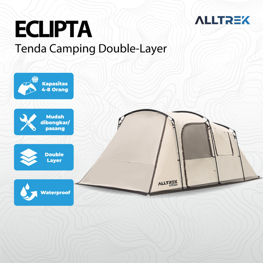 เต็นท์แคมปิ้ง ALLTREK ECLIPTA Tunnel เต็นท์กันน้ำ 2 ชั้น 4P - PREORDER 90 days