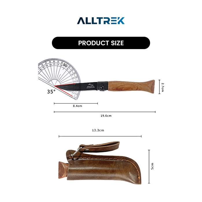 ALLTREK Pisau Lipat Outdoor ROZES Survival Folding Knife