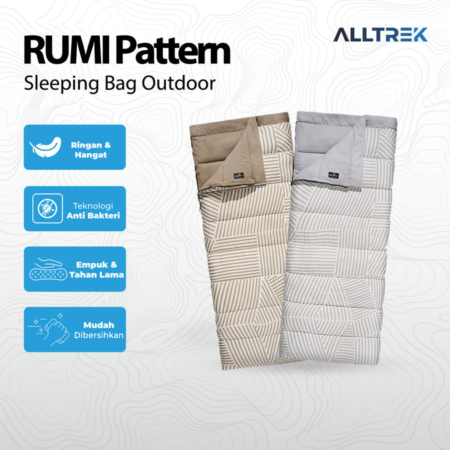 ALLTREK ถุงนอน RUMI PATTERN ซองเดียว แบบพกพา กลางแจ้ง