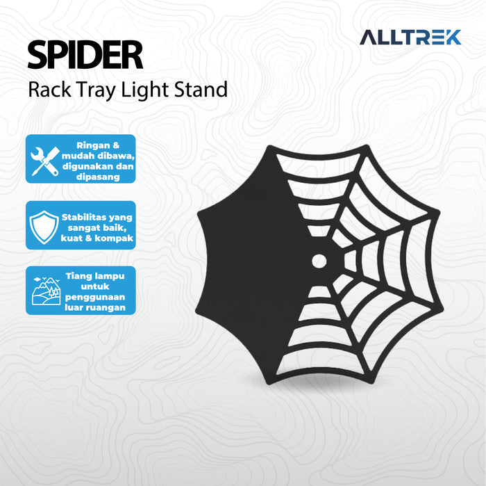 ALLTREK Rack Tray Light Stand SPIDER Desktop Stainless Steel