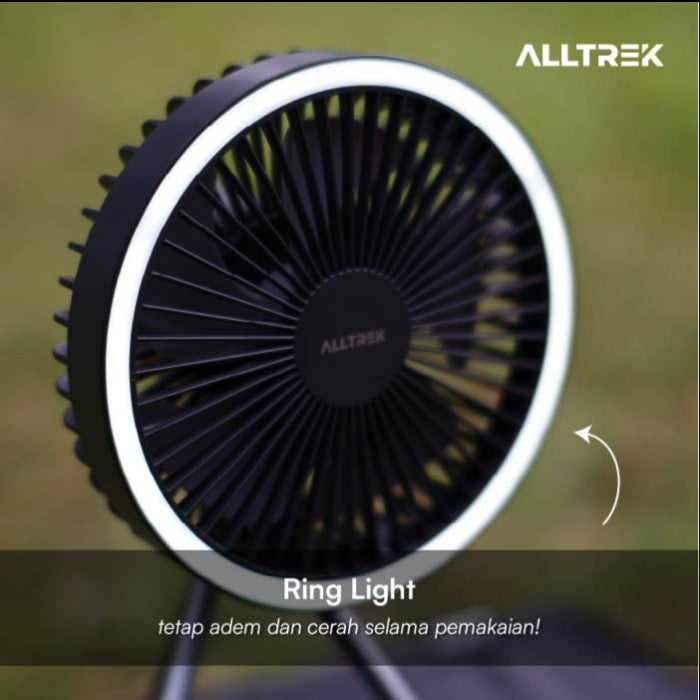 ALLTREK F30 พัดลมตั้งแคมป์แบบชาร์จไฟได้พร้อมหลอดไฟ LED แบบพกพา