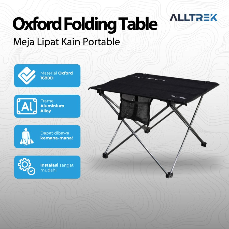 ALLTREK Meja Lipat Camping ATFT-05BL Folding Table Hiking Portable