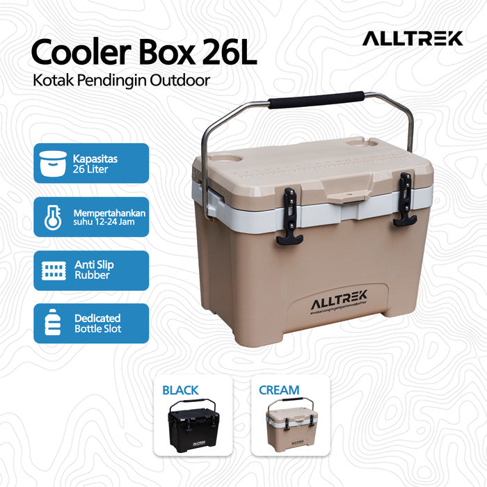 ALLTREK Cooler Box 26L Storage Box Outdoor Incubator - Black