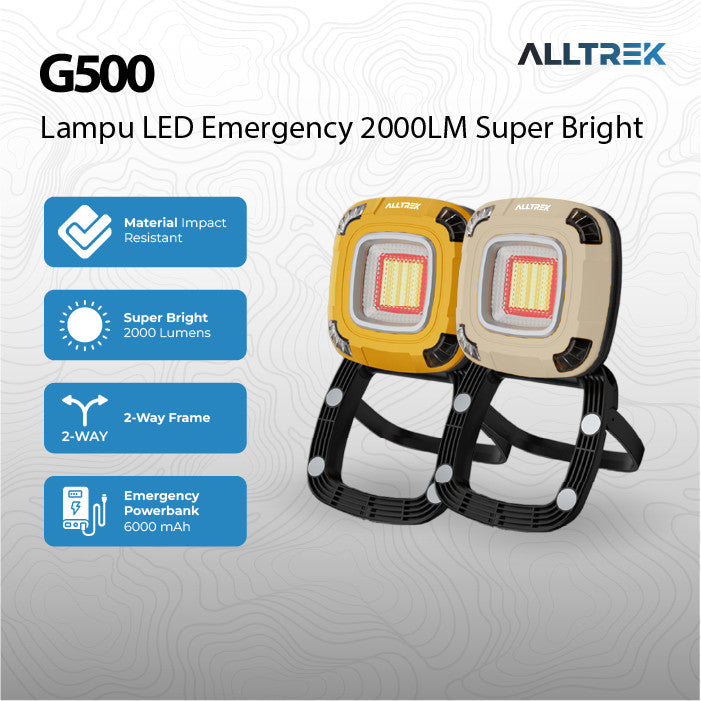 ALLTREK Lampu Outdoor G500 Emergency Lamp Multifunction