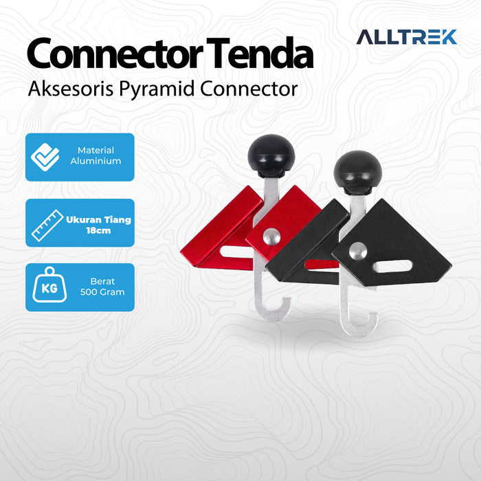 ALLTREK Aksesoris Connector Tenda Pyramid Aluminium alloy - Merah