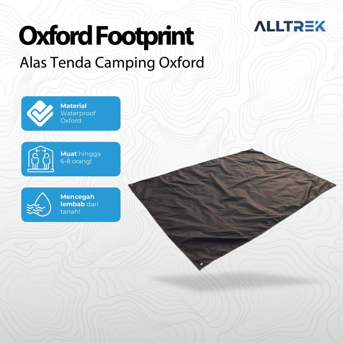 ALLTREK Footprint Alas Tenda Camping Oxford Waterproof Groundsheet - 2x2 M