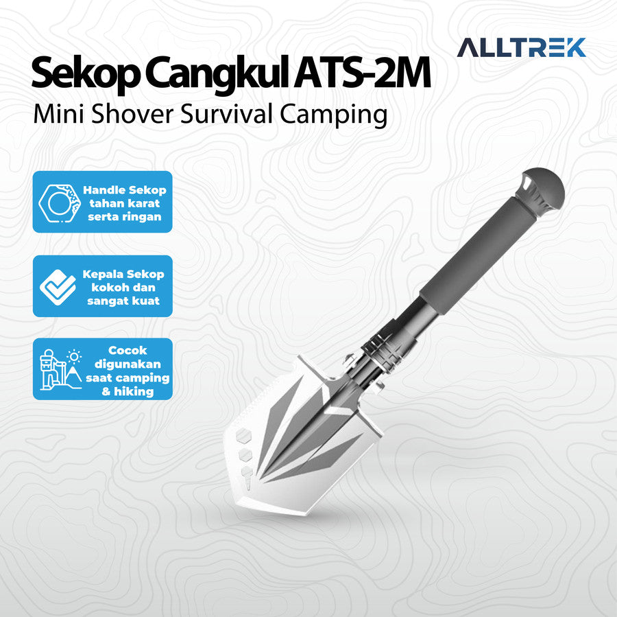 ALLTREK Sekop Cangkul ATS-2M Mini Shover Survival Camping Multifungsi