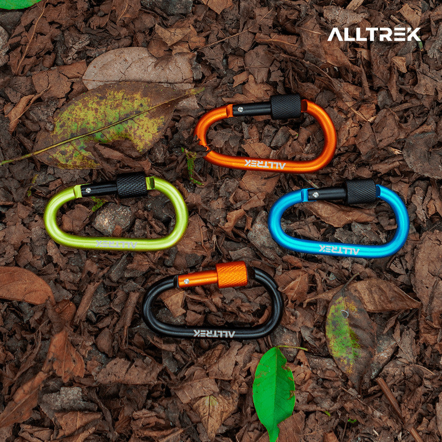 ALLTREK มัลติฟังก์ชั่น D-Lock อุปกรณ์เสริมคาราบิเนอร์กลางแจ้ง รูปทรง D Basic