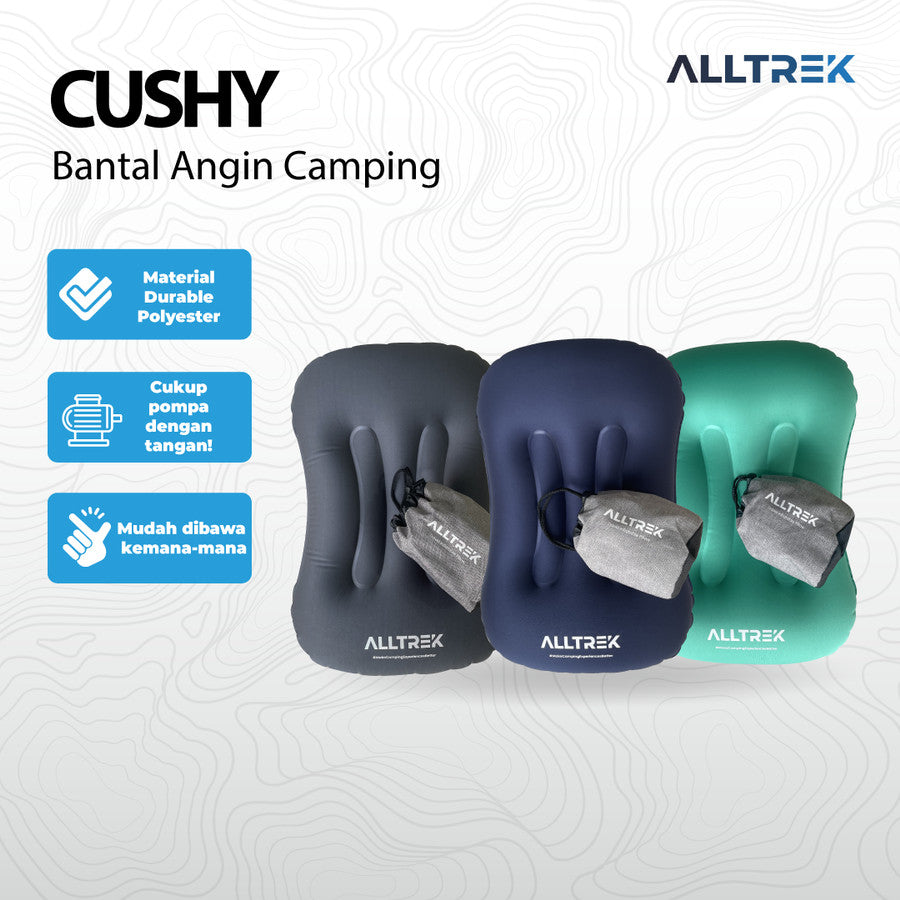 ALLTREK แคมป์ปิ้ง หมอนพับ CUSHY Travel หมอนเป่าลมแบบพกพา