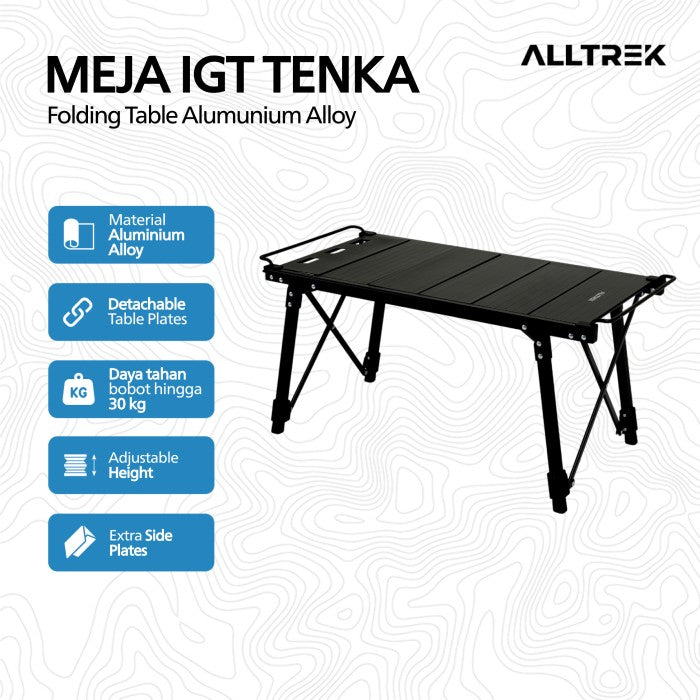 ALLTREK Meja Camping IGT TENKA Folding Table Aluminum Alloy