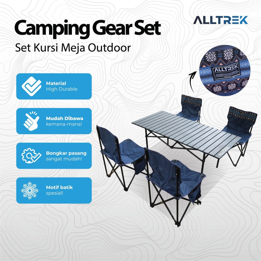 ALLTREK Gear Set Kursi + Meja Outdoor Camping