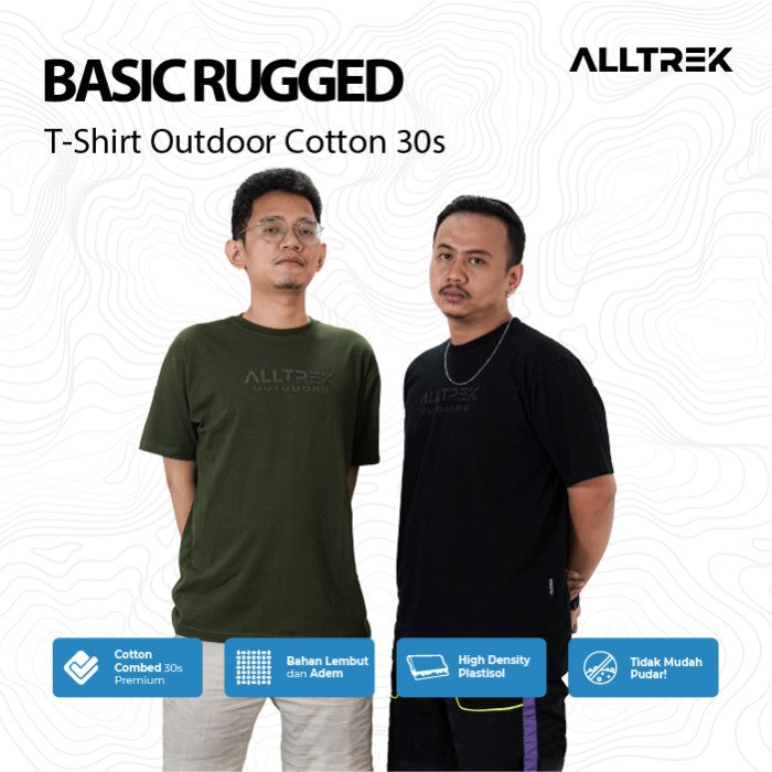 ALLTREK T-Shirt BASIC RUGGED ALLTREK Combed 30s Kaos Regular Fit - Army Green, M