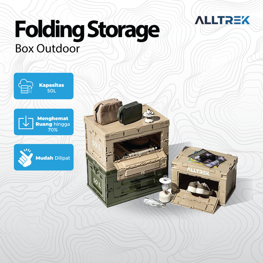 ALLTREK Folding Storage Box 50L Outdoor Camping