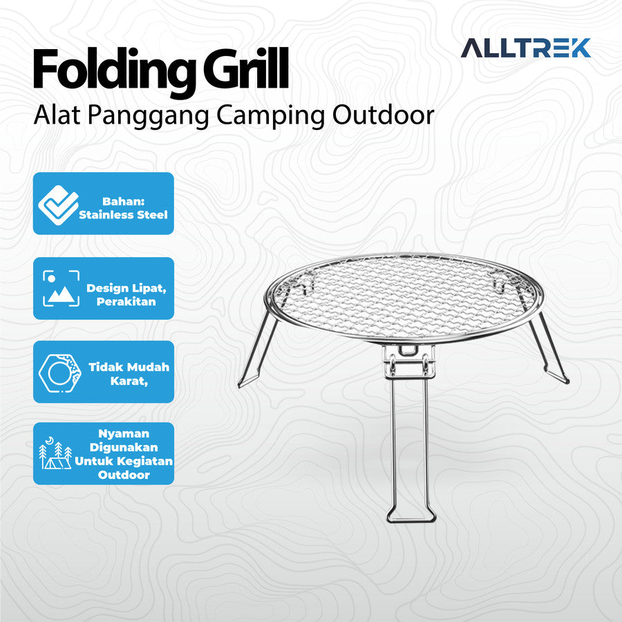 ALLTREK Folding Grill Korean Style Alat Panggang Camping Outdoor