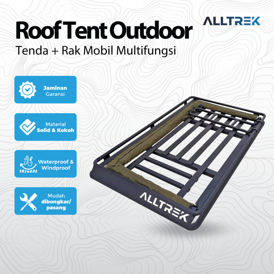 ALLTREK Roof Tent Outdoor Multifungsi Tenda + Roof Rak Mobil Awning