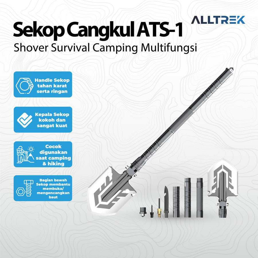 ALLTREK Sekop Cangkul ATS-1 Shover Survival Camping Multifungsi