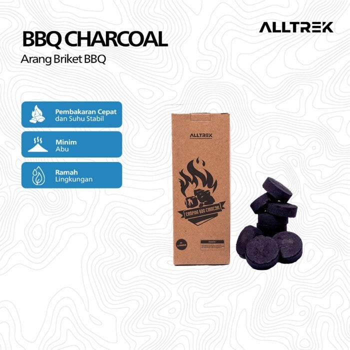 ALLTREK Arang Briket BBQ Charcoal Smokeless Fast burner_33mm