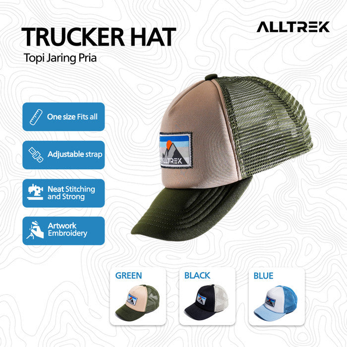 ALLTREK หมวก Trucker TR01 หมวกตาข่ายผู้ชายสำหรับผู้ใหญ่