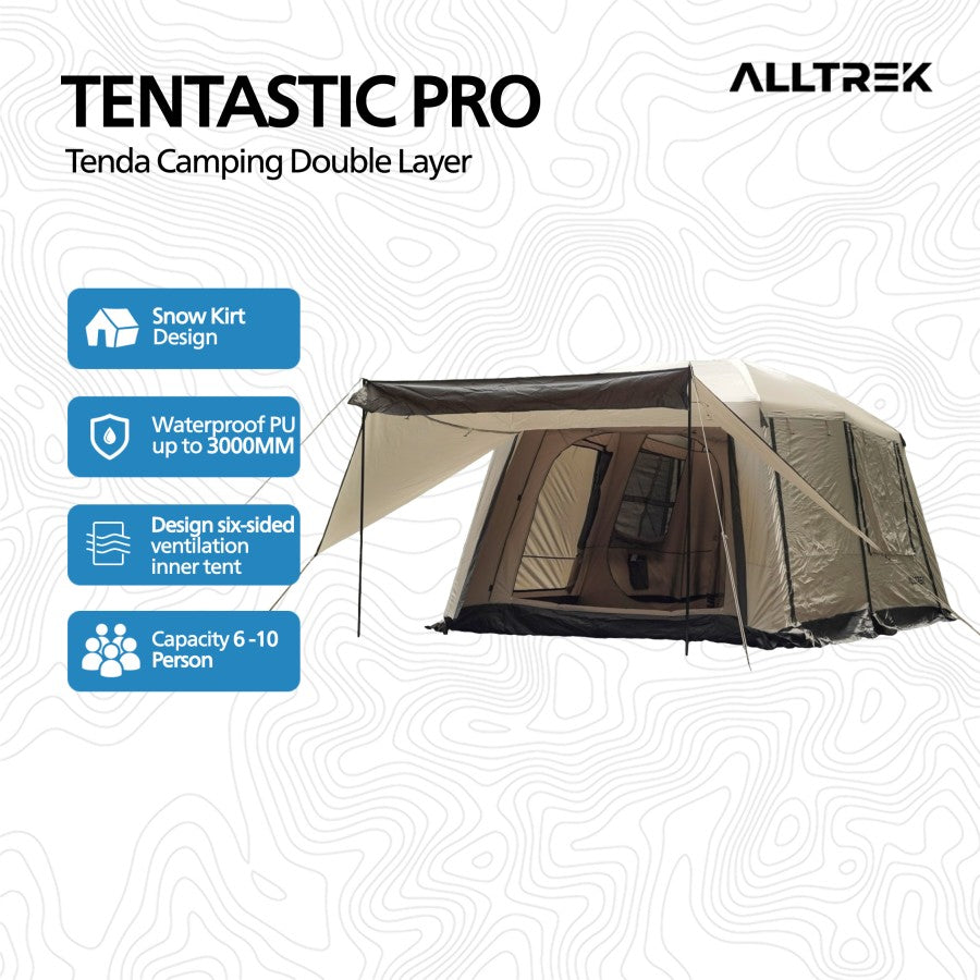 ALLTREK Tenda Camping Tentastic Outdoor 1 Bedroom + 1 Guest Room