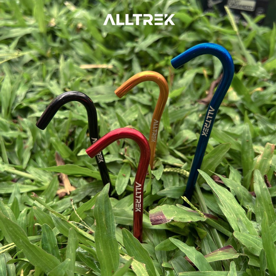 ALLTREK Pasak Tenda Camping Aluminium Alloy WIRE Ultralight 10 Pcs