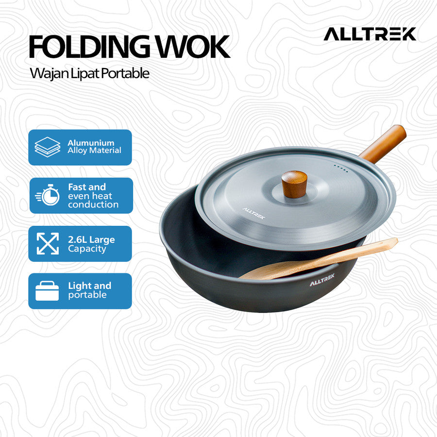 ALLTREK Wajan Masak Folding Wok Outdoor Camping